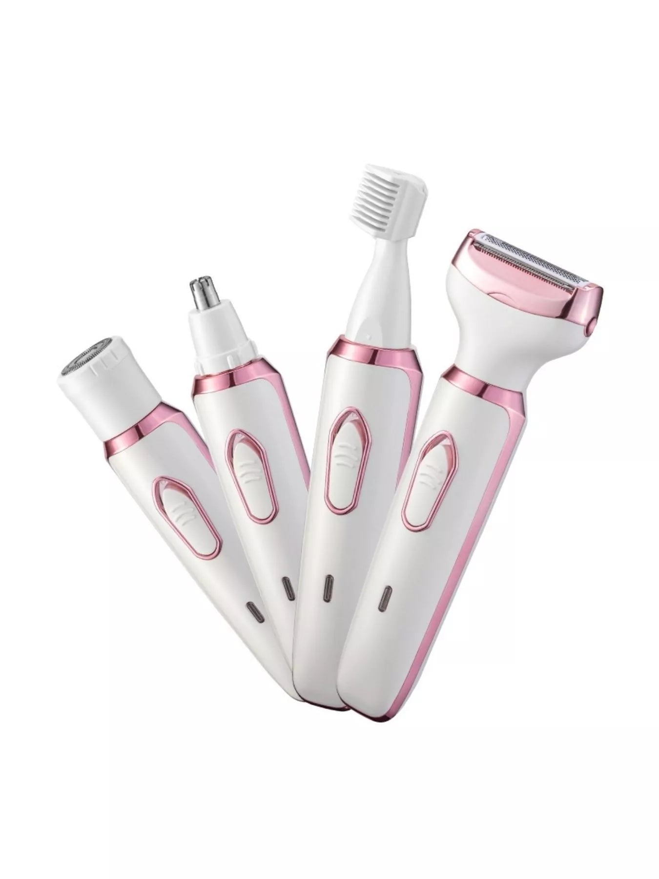 White 4-in-1 multifunctional painless hair removal device by Trendsi, designed for versatile hair removal at home.