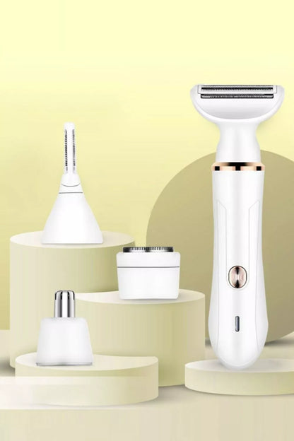 White Trendsi electric hair removal epilator with multiple attachments for effective at-home hair removal.
