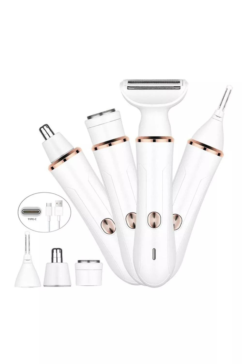 White Trendsi electric hair removal epilator with one-size design for efficient, pain-free hair removal.