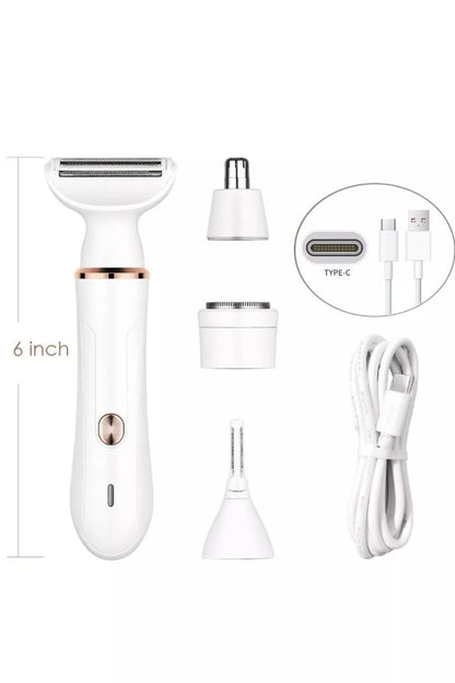 White electric hair removal epilator by Trendsi with multiple attachments for smooth, hair-free skin.