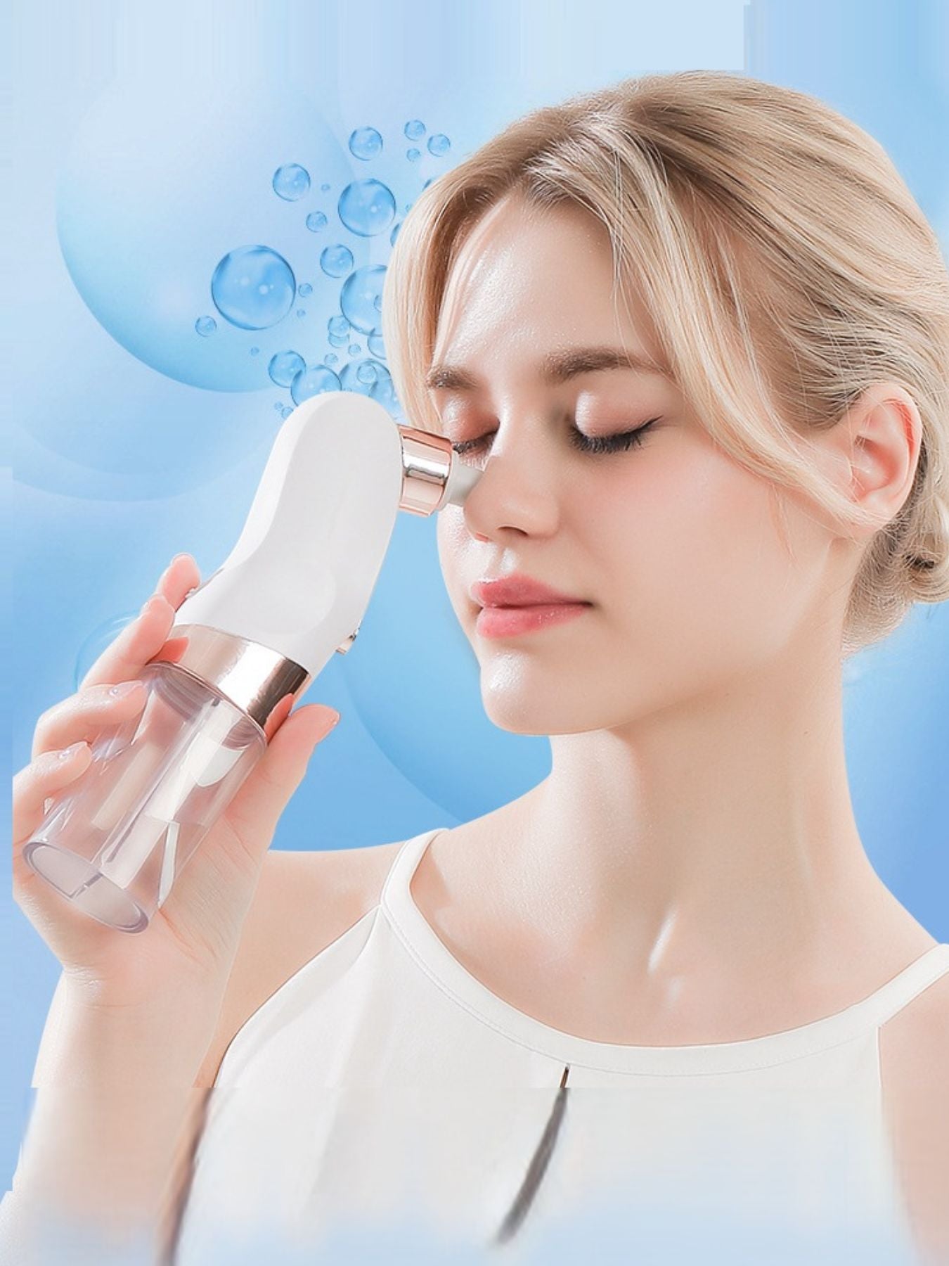 White Trendsi facial deep cleansing beauty device with ergonomic design for at-home skincare and pore cleansing.