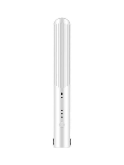 White Trendsi fast heating hair straightener with sleek design and ceramic plates for smooth, shiny hair styling.