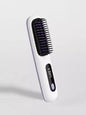 White Trendsi fast heating straightening comb with ergonomic design for quick hair styling and smooth, sleek results.