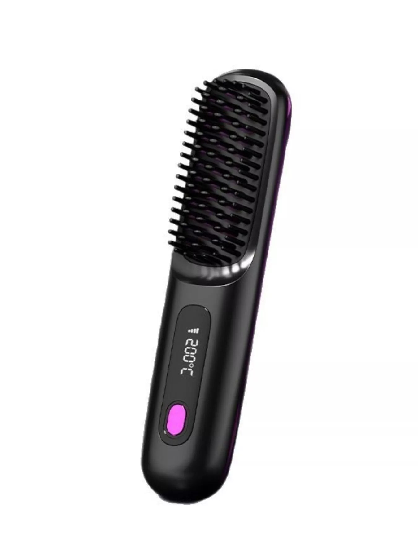 White Trendsi fast heating straightening comb with wide teeth for quick, smooth hair styling.