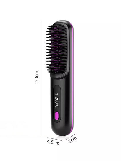White fast heating straightening comb by Trendsi, featuring sleek design and easy grip for quick hair styling.