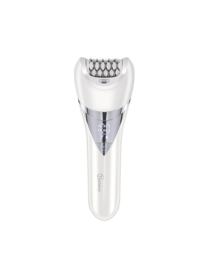 White Trendsi painless electric hair removal epilator with multiple attachments for effective, gentle hair removal.