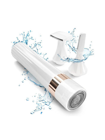 White Trendsi painless electric hair removal epilator with multiple attachments and ergonomic handle for smooth skin.
