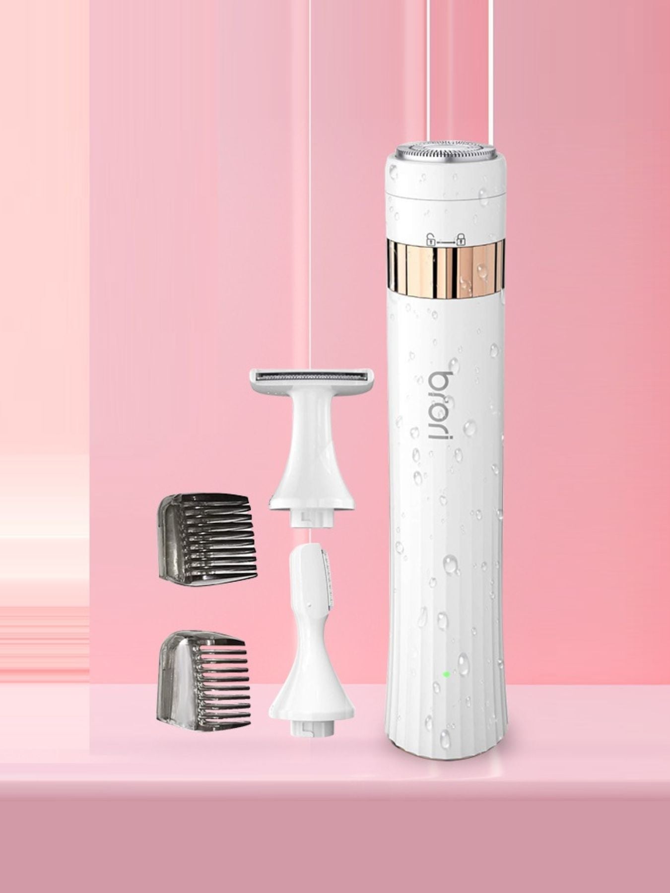 White Trendsi painless electric hair removal epilator with multiple attachments for smooth skin and effective hair removal.