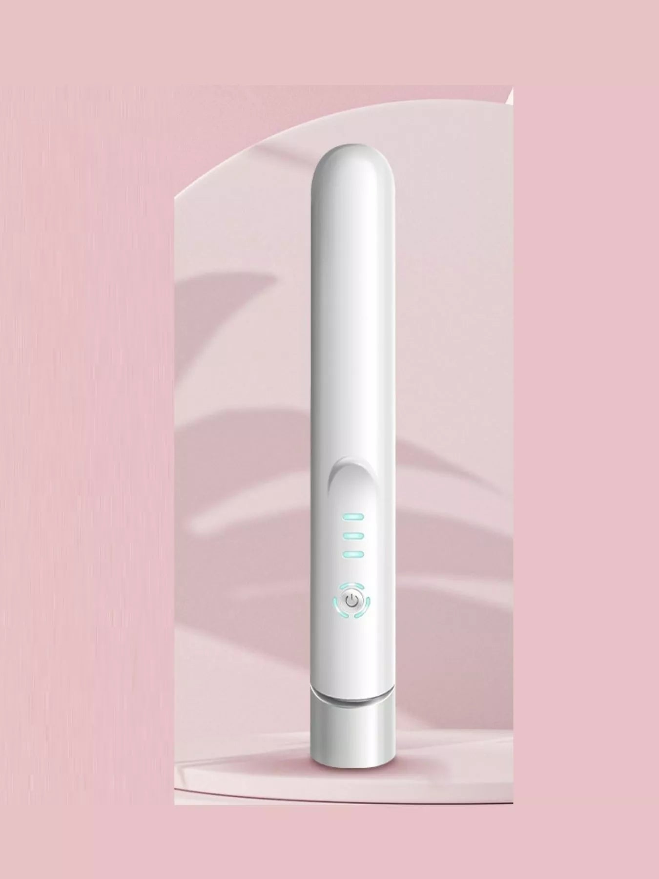 White portable cordless hair straightener from Trendsi, compact and lightweight for easy styling on the go.