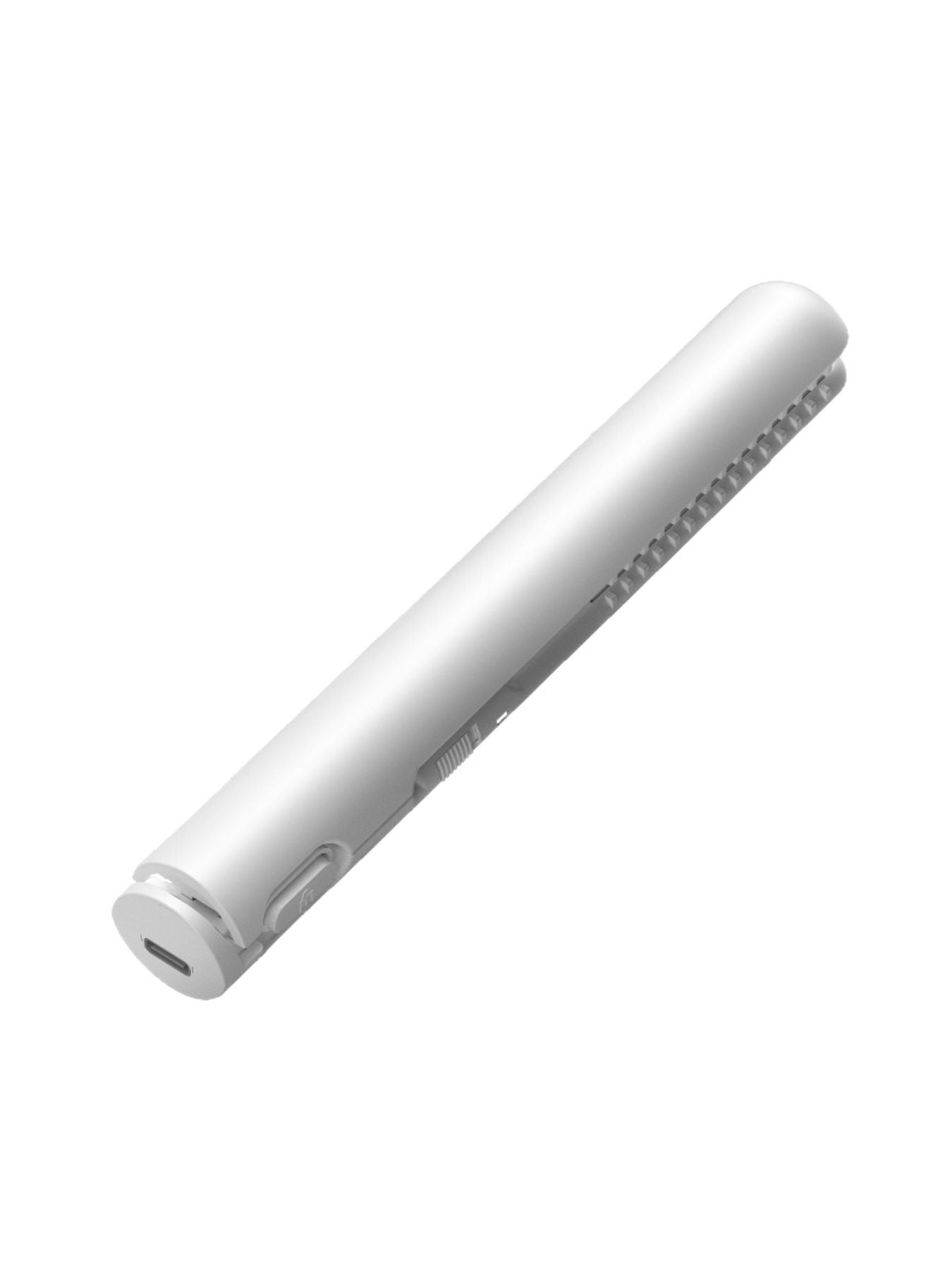 White portable cordless hair straightener by Trendsi, compact and lightweight for easy styling on the go.