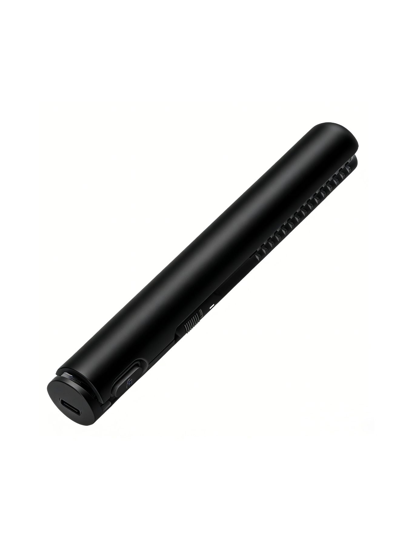 White portable cordless hair straightener by Trendsi, compact design with ceramic plates for quick styling on the go.