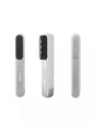 White portable heated straightening comb by Trendsi, compact hair styling tool with heated ceramic plates for straightening hair.