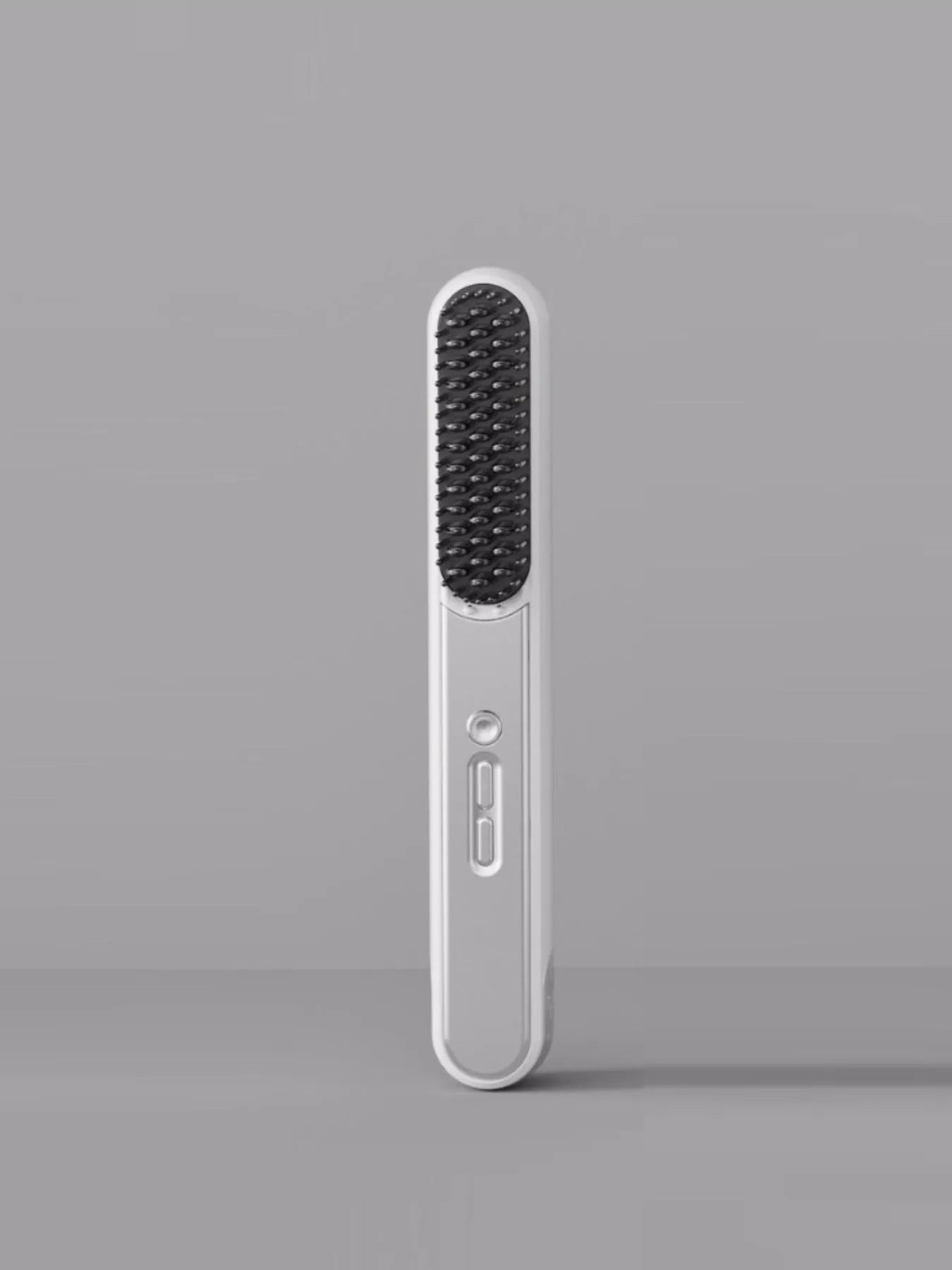 White portable heated straightening comb by Trendsi, designed for easy hair styling on the go.