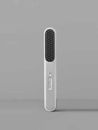 White portable heated straightening comb by Trendsi, designed for easy hair styling on the go.