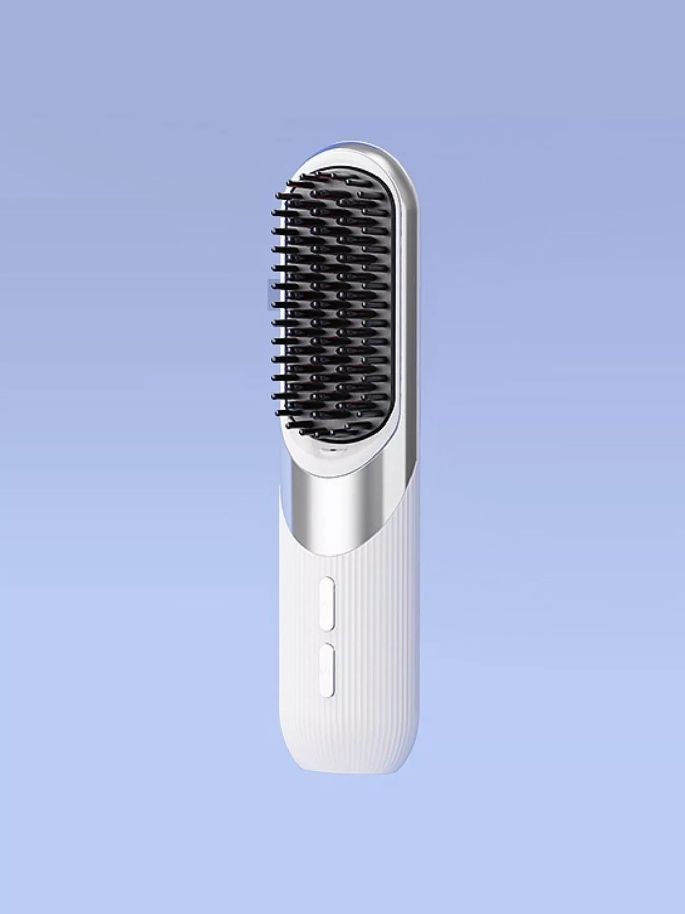White portable heated straightening comb by Trendsi, designed for quick styling and hair straightening.