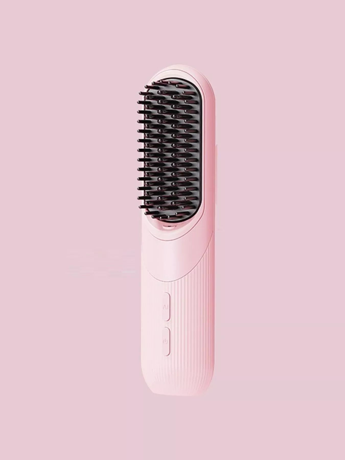 White portable heated straightening comb by Trendsi with ergonomic handle and sleek design for easy hair styling.