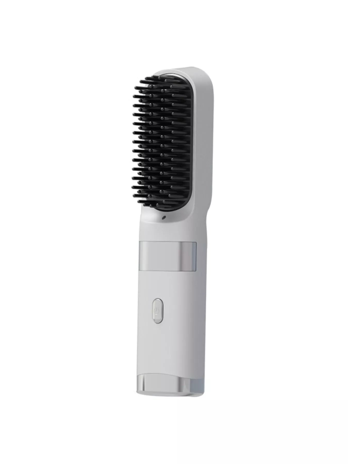 White portable heated straightening comb by Trendsi, compact and ergonomic for easy hair styling.