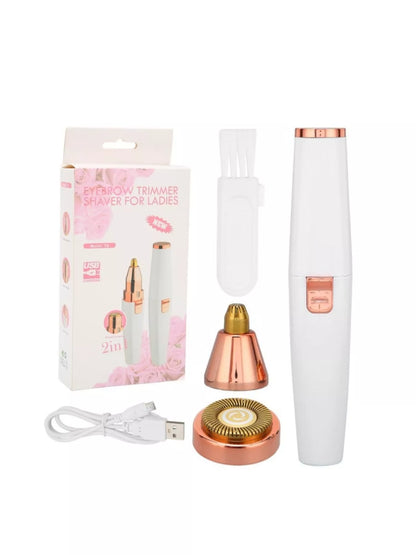 White portable painless hair removal device by Trendsi, compact design for easy use on various skin areas.