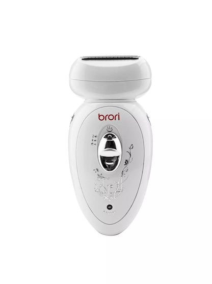 White rechargeable hair removal epilator from Trendsi with a sleek design for effective body hair removal.