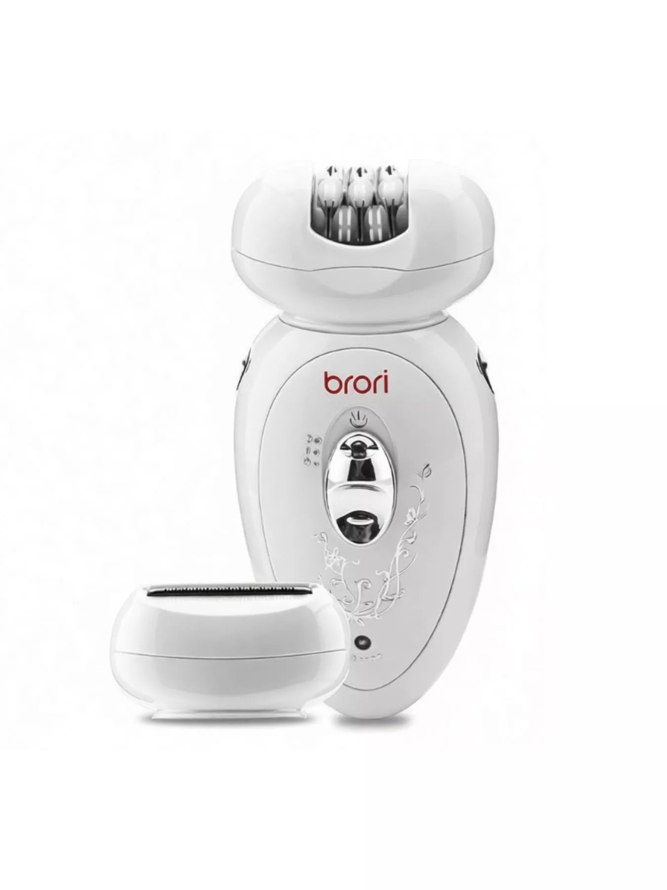 White rechargeable hair removal epilator from Trendsi with a sleek handheld design for effective at-home hair removal.