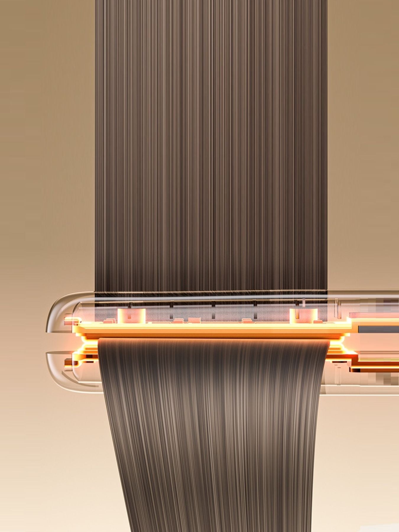 White adjustable temperature hair straightener by Trendsi with a sleek design for smooth, straight hair styling.