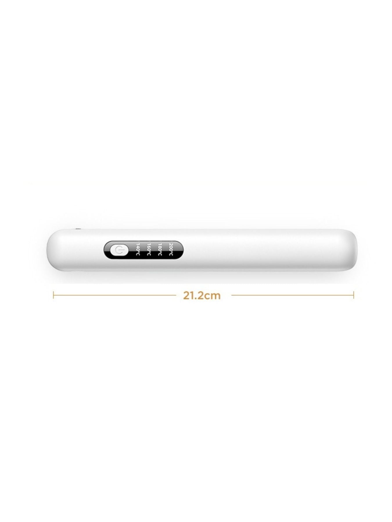 White Trendsi adjustable temperature hair straightener with sleek design and digital controls for versatile styling.