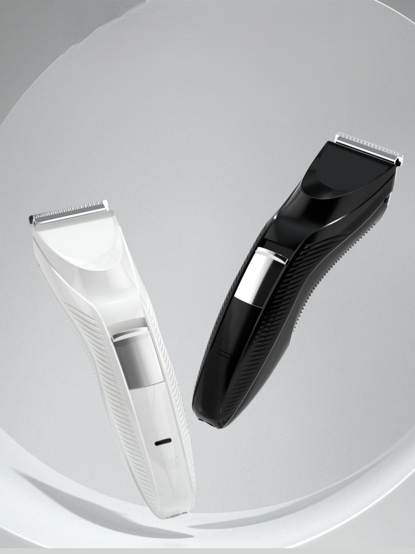 White cordless rechargeable hair clipper by Trendsi with a sleek design, suitable for professional and home grooming.