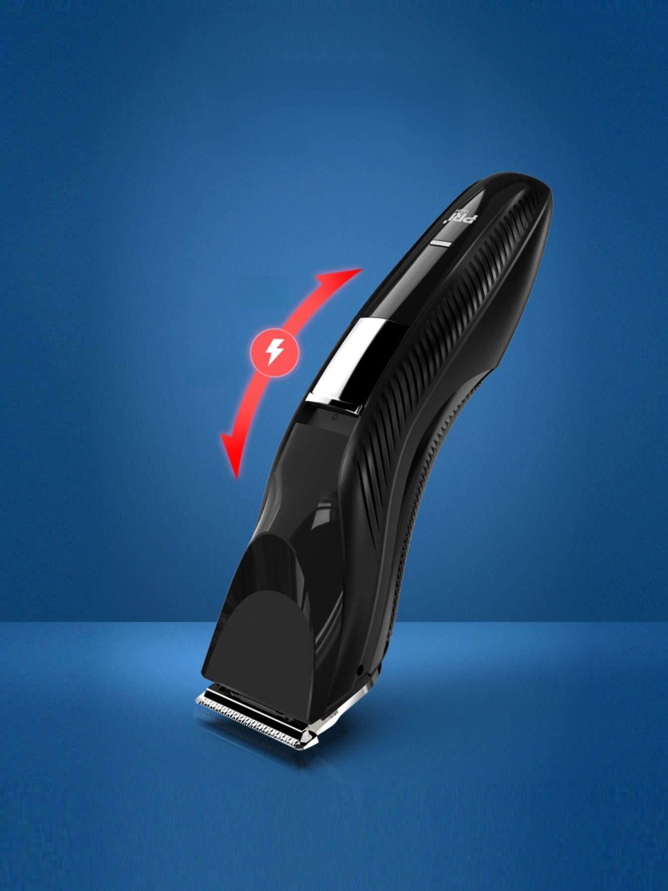 White cordless rechargeable hair clipper from Trendsi with adjustable blades, ideal for easy home grooming.