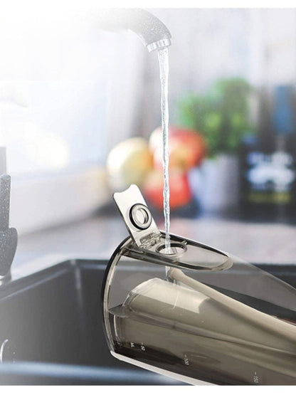 White cordless water power dental flosser for teeth cleaning by Trendsi, featuring a compact design and water jet nozzle.