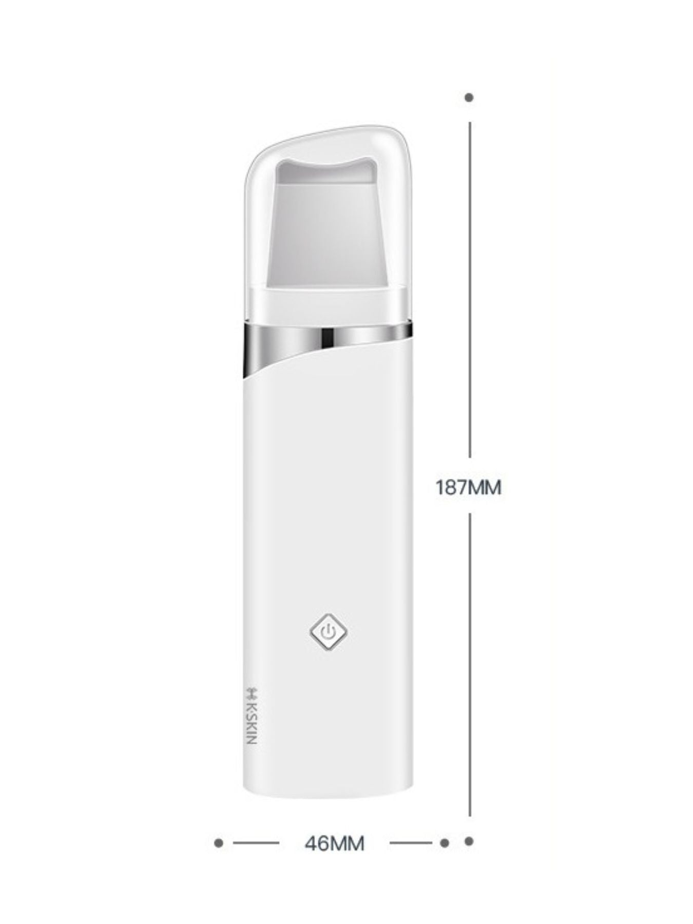 White deep cleansing blackhead extractor tool by Trendsi for removing blackheads and impurities from skin.