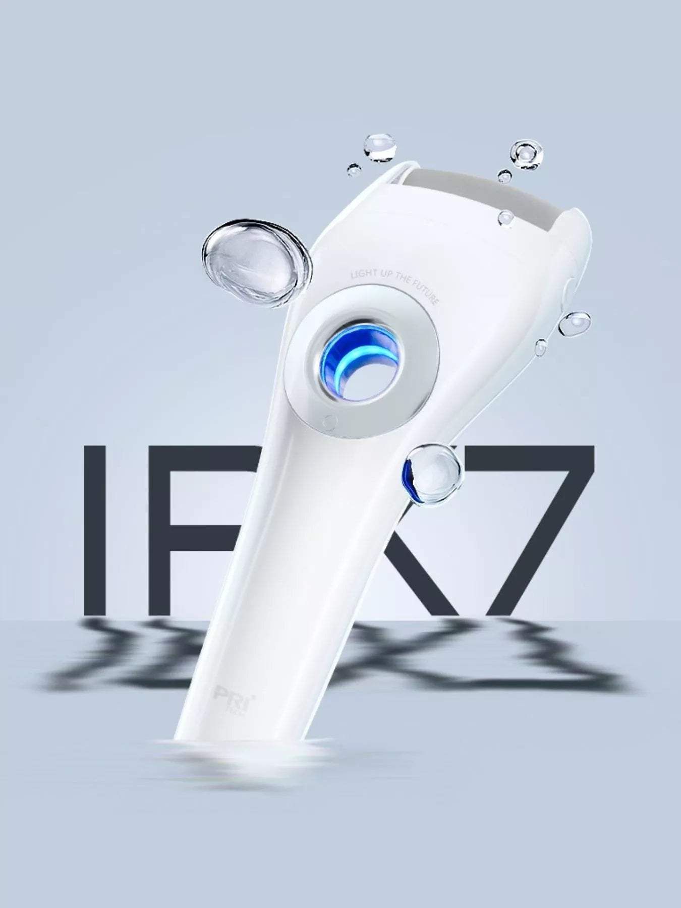 White electric foot nail buffer with LED light from Trendsi, showing a compact device for smoothing and polishing toenails.