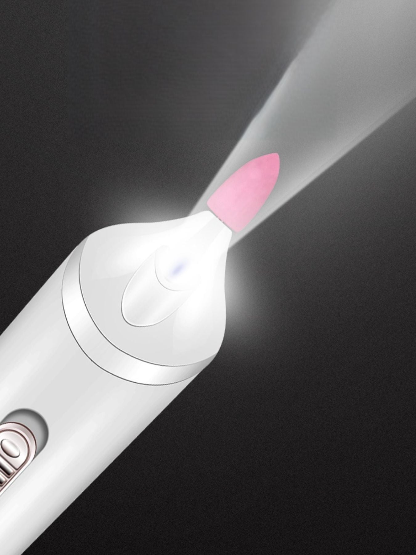 White electric nail buffer from Trendsi with a sleek design, used for smoothing and shining nails.