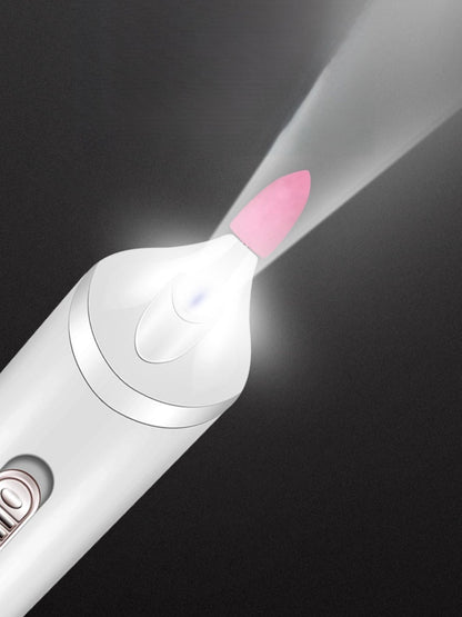 White electric nail buffer from Trendsi with a sleek design, used for smoothing and shining nails.