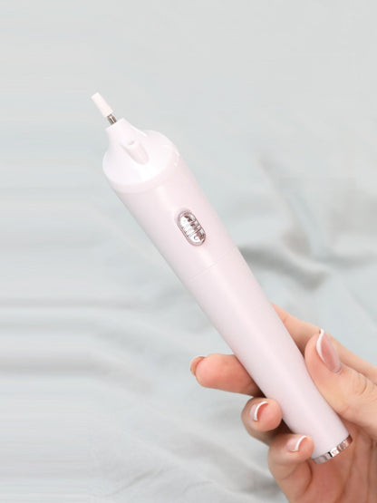 White electric nail buffer by Trendsi with a sleek design, perfect for smoothing and shining nails.