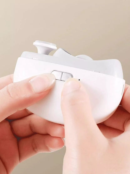 White electric nail buffer from Trendsi with a sleek design, ideal for smoothening and shining nails.