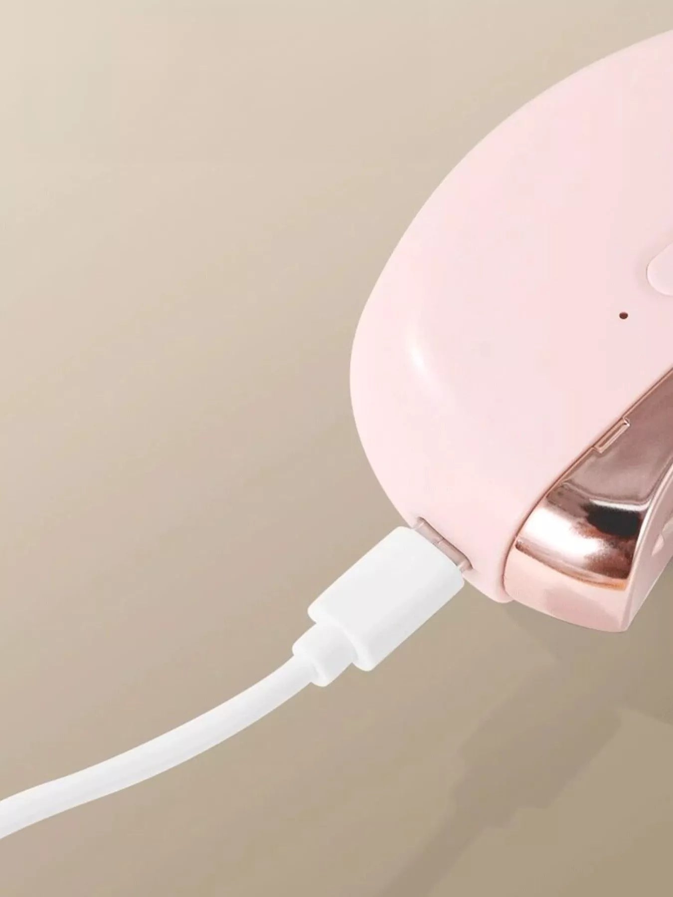 White electric nail buffer by Trendsi with a sleek design, featuring multiple polishing surfaces for manicures and nail care.