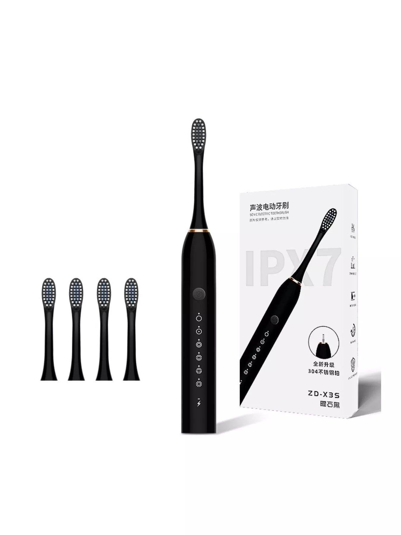 White electric toothbrush with multiple cleaning modes, sleek design, and ergonomic handle by Trendsi.