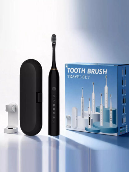 White Trendsi electric toothbrush with multiple cleaning modes, featuring sleek design and ergonomic handle.