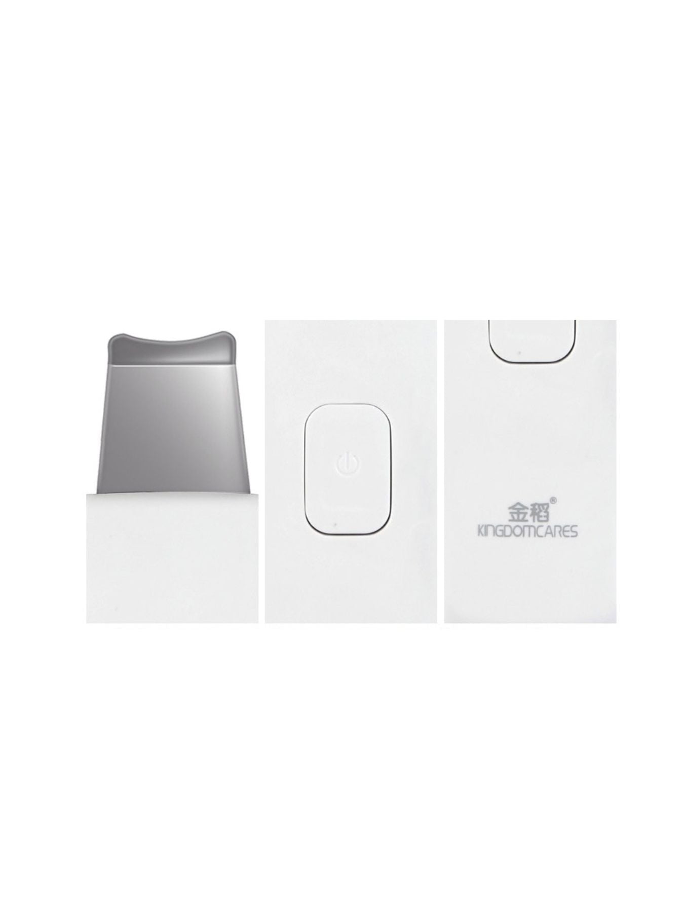 White facial skin scrubber and blackhead extractor by Trendsi, showing a handheld device for facial pore cleansing and blackhead removal.