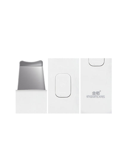 White facial skin scrubber and blackhead extractor by Trendsi, showing a handheld device for facial pore cleansing and blackhead removal.