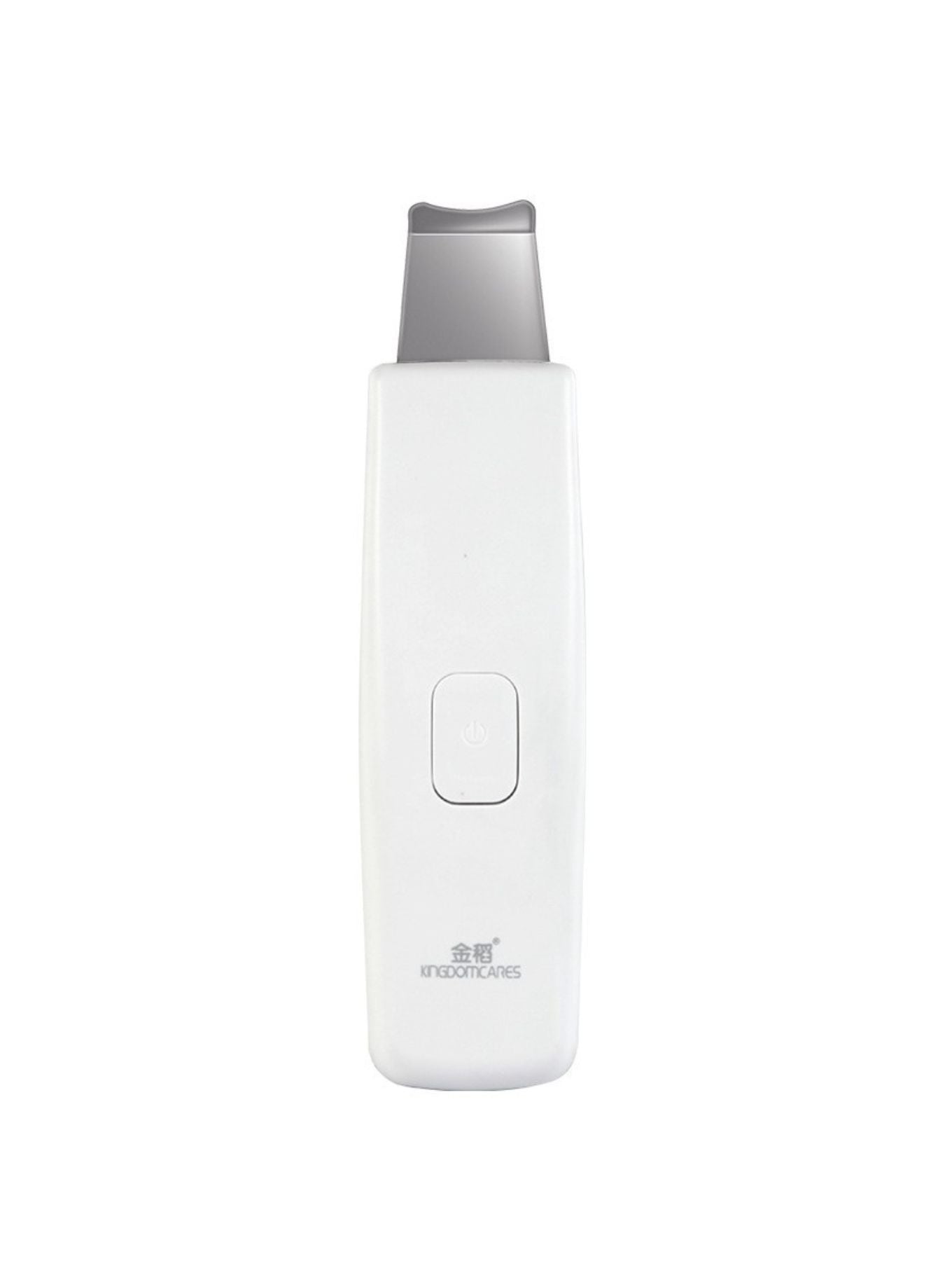 White facial skin scrubber and blackhead extractor from Trendsi, showing a sleek device for facial pore cleansing and blackhead removal.