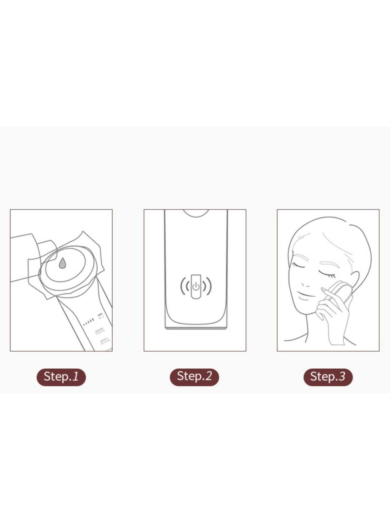 White Trendsi multifunctional facial beauty device with multiple treatment heads for skincare and facial rejuvenation.