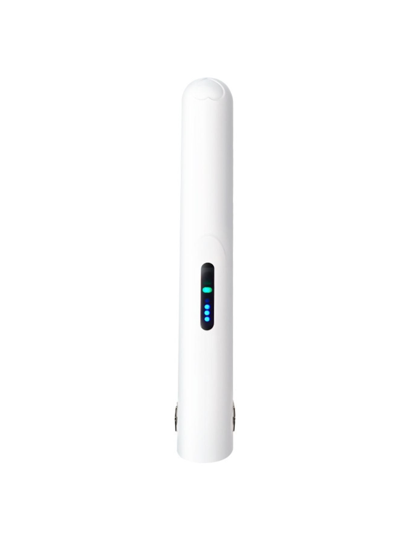 White portable cordless rechargeable curling iron by Trendsi with a sleek design and adjustable curling barrel.