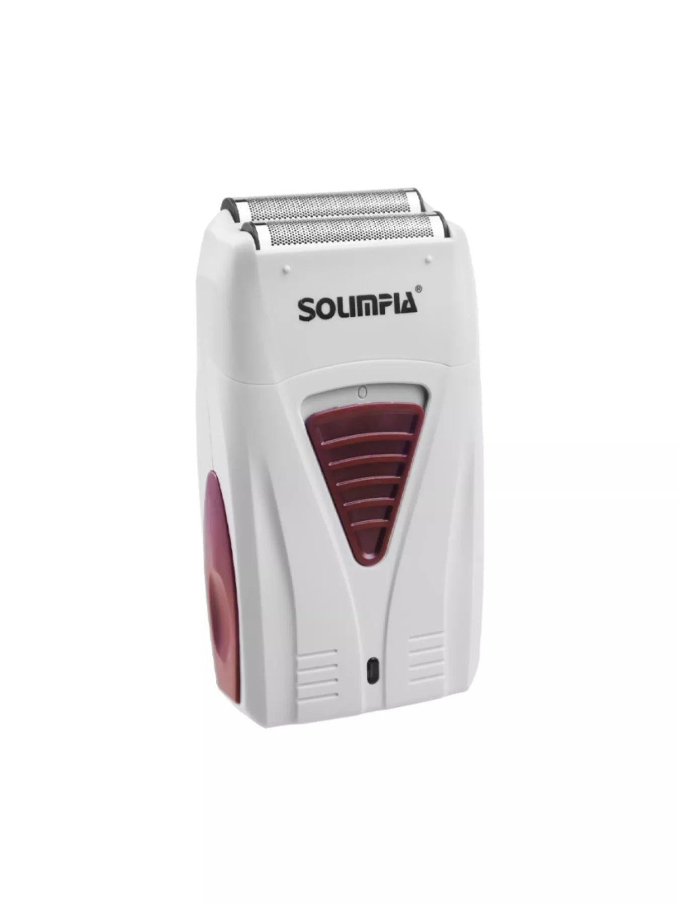 White portable electric foil shaver by Trendsi with a compact design, ideal for on-the-go grooming and precision shaving.