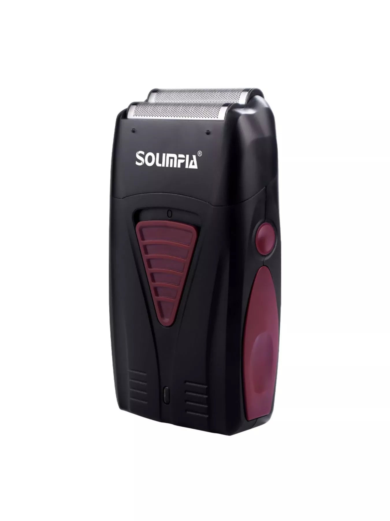 White portable electric foil shaver by Trendsi with a sleek design, ideal for quick and easy facial hair grooming.