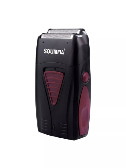 White portable electric foil shaver by Trendsi with a sleek design, ideal for quick and easy facial hair grooming.