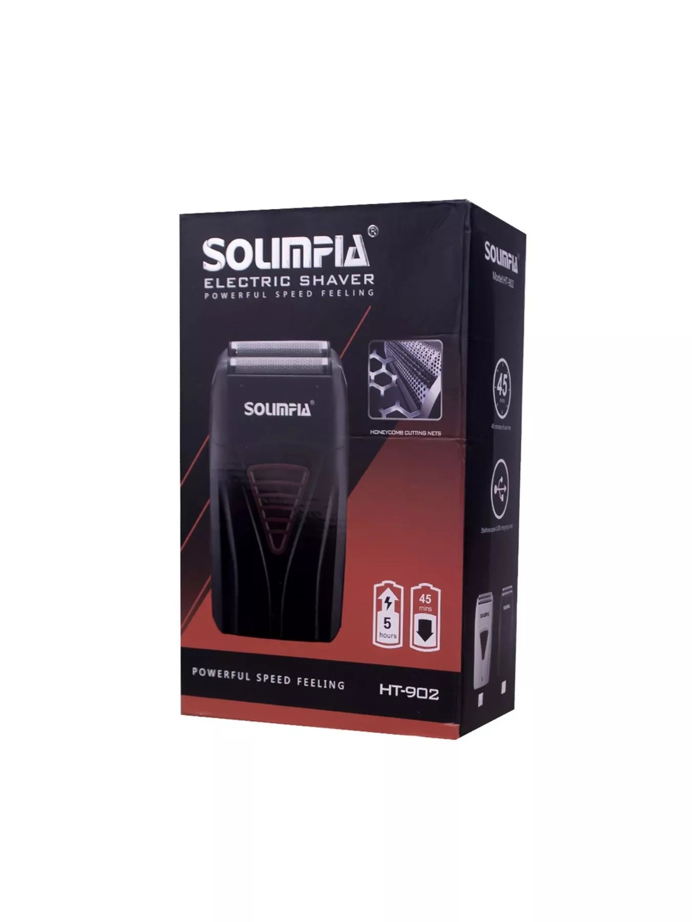 White portable electric foil shaver by Trendsi, compact design with foil head for close shave, ideal for travel and on-the-go grooming.
