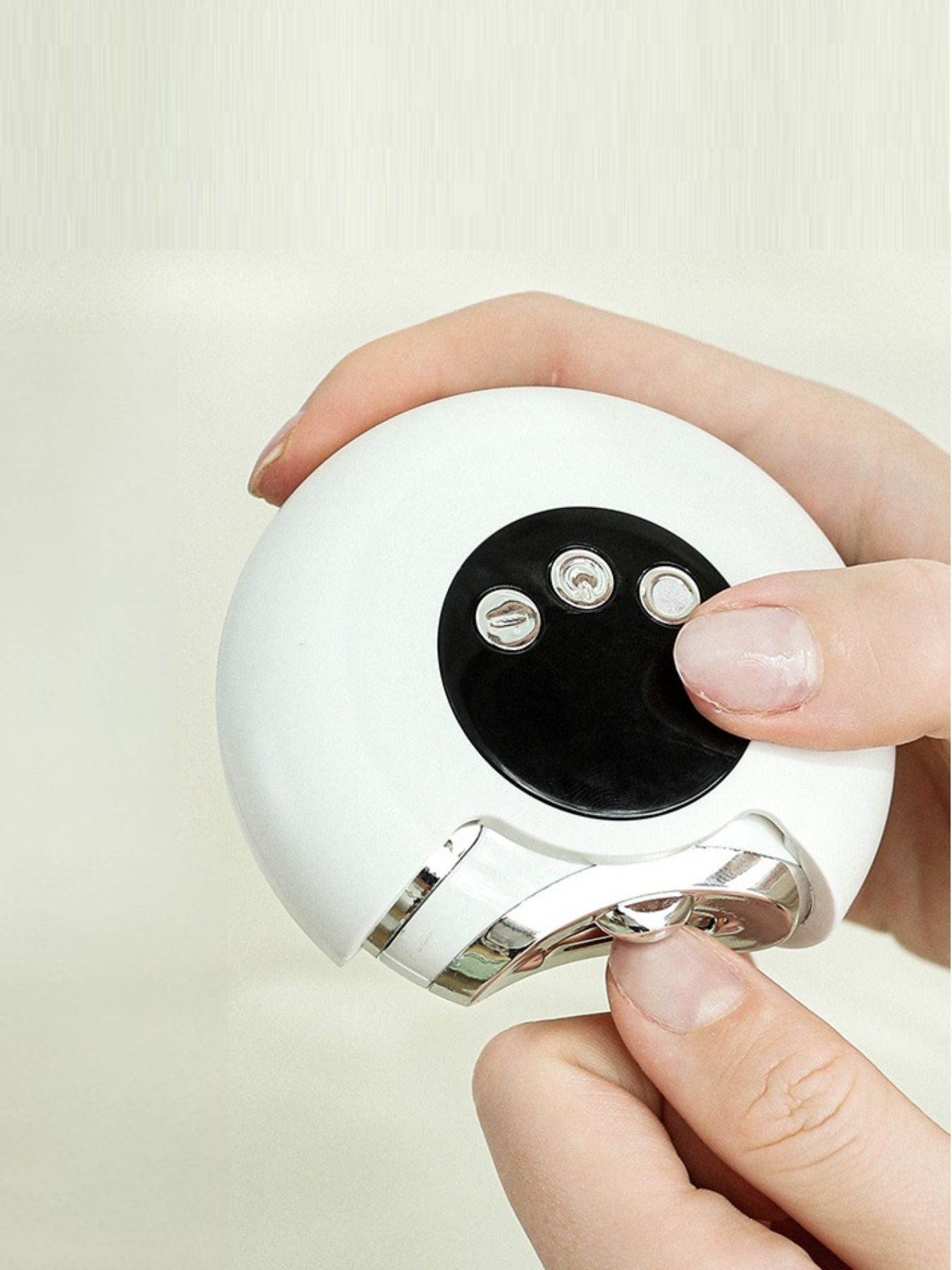 White portable electric nail buffer polisher by Trendsi, compact design for smooth and shiny nails.