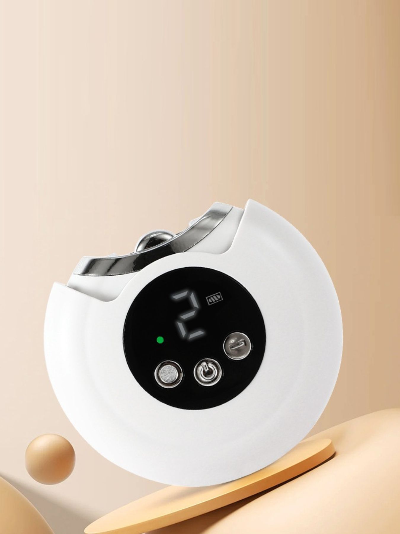 White portable electric nail buffer polisher by Trendsi, compact design with multiple polishing pads for manicures.