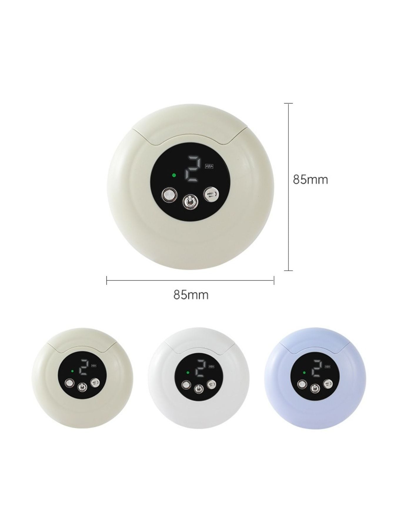 White portable electric nail buffer polisher from Trendsi, compact design for smooth and shiny manicures.